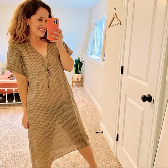 Matta NY Gray Silk Floral MIDI Dress S/M - Picture 1 of 9